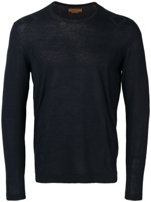 Slim fit pulovr Corneliani modrý