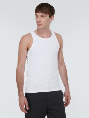 Camiseta de algodón Valentino blanco