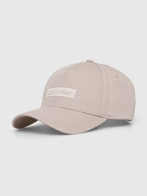 Haftowana czapka z daszkiem bawełniana Calvin Klein