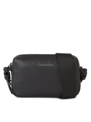 Kockás kockás crossbody táska Calvin Klein fekete