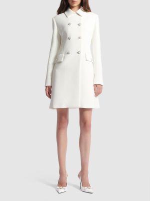 Krepinis paltas iš viskozės Versace balta