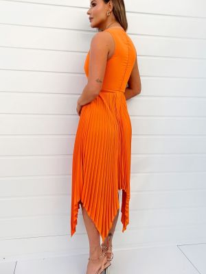 Юбка миди с v-образным вырезом Ax Paris оранжевая