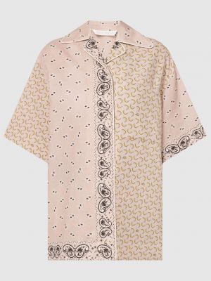 Рубашка с принтом с узором пейсли Palm Angels розовая