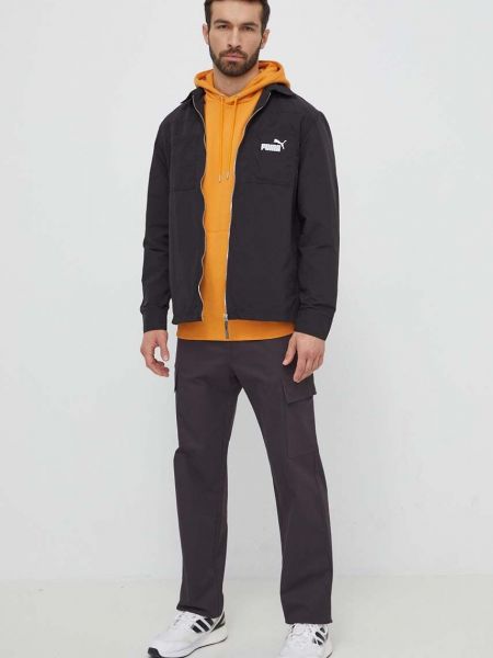 Pamučna hoodie s kapuljačom Puma narančasta