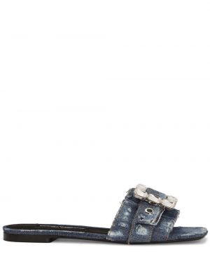Obnosené sandále Dolce & Gabbana modrá