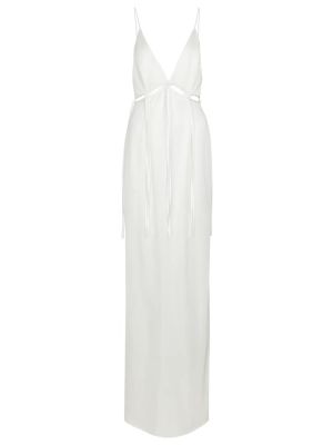 Макси рокля от джърси Galvan бяло