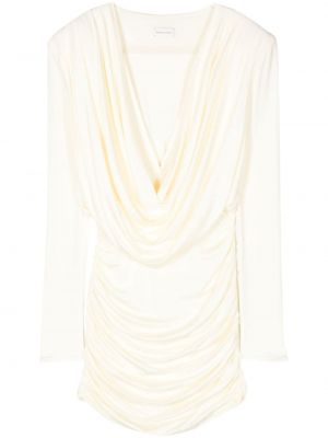Drapované koktejlové šaty Magda Butrym bílé