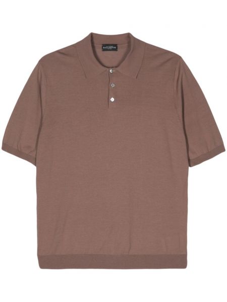 Medvilninis polo marškinėliai Ballantyne ruda
