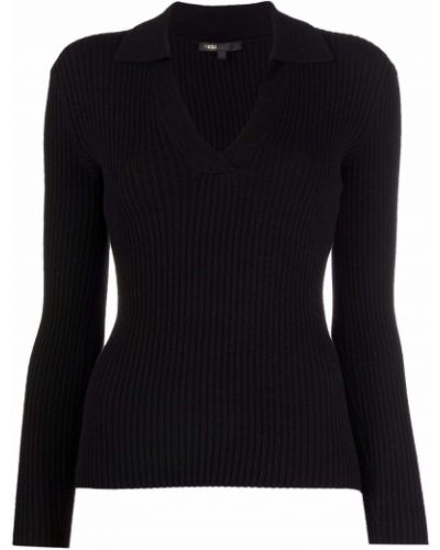 Jersey con escote v de tela jersey Maje negro