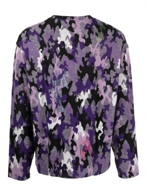 Pullover mit camouflage-print Bluemarble lila
