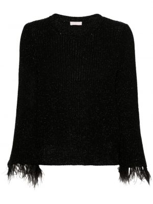 Maglione con piume Liu Jo nero