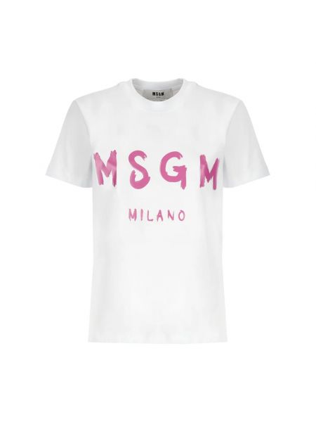 Koszulka z nadrukiem Msgm biała