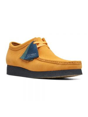 Chaussures de ville à lacets Clarks jaune
