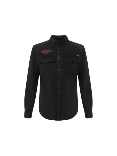 Хлопковая рубашка Harley Davidson, черная