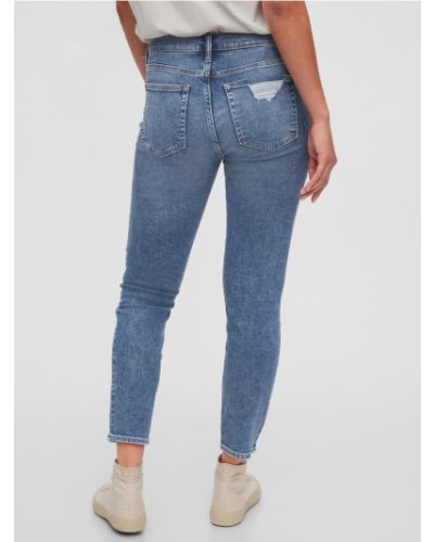 Skinny džíny s oděrkami Gap modré