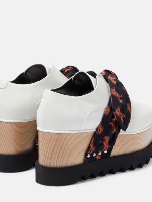 Loafers con platform con motivo a stelle Stella Mccartney bianco