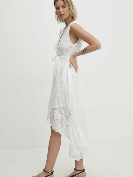 Sukienka mini bawełniana Answear Lab biała