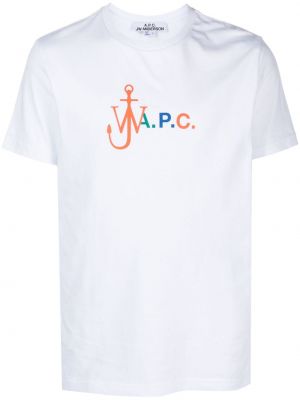 Tričko s potiskem A.p.c. bílé