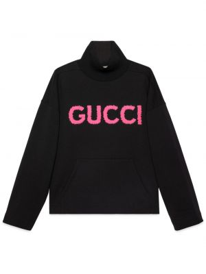 Памучен пуловер бродиран Gucci