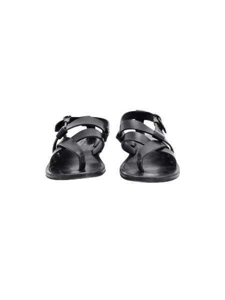 Sandalias de cuero retro Yves Saint Laurent Vintage negro