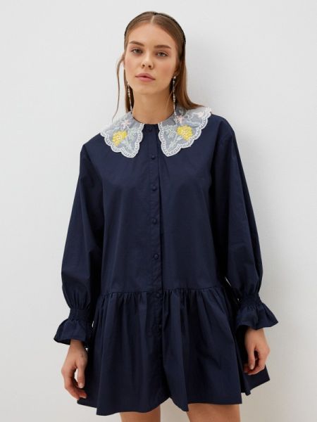 Платье-рубашка Sister Jane синее
