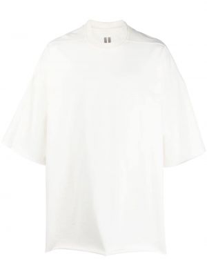 Oversized t-shirt med mönster i enfärgad Rick Owens vit