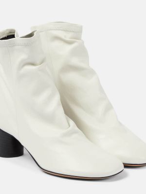 Кожени обувки до глезена Isabel Marant бяло