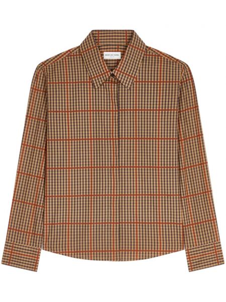 Kontrolleret skjorte Dries Van Noten brun