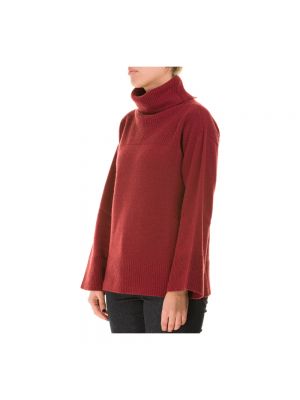 Jersey cuello alto de lana de tela jersey Marella rojo