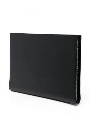 Kožená taška na notebook Sandro černá