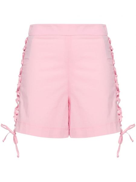 Pantaloni scurți cu șireturi din dantelă Federica Tosi roz