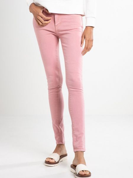 Jeansy skinny Pepe Jeans różowe