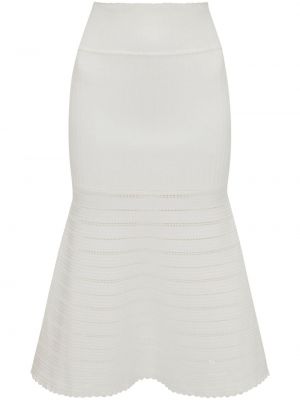 Midi sukně Victoria Beckham bílé