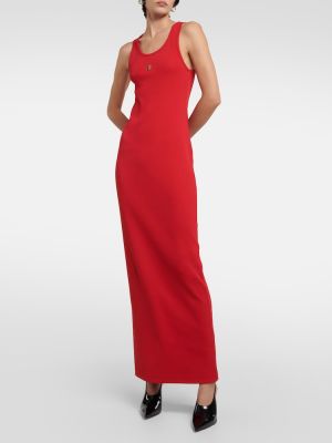 Rochie lunga din bumbac din jerseu Givenchy roșu