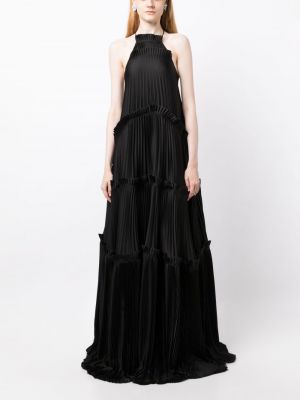 Plisované koktejlové šaty bez rukávů Acler černé