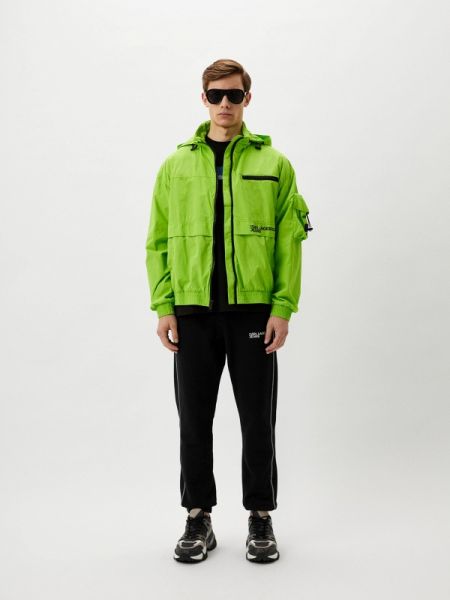 Джинсовая куртка Karl Lagerfeld Jeans зеленая
