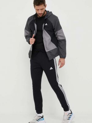 Spodnie sportowe bawełniane Adidas czarne