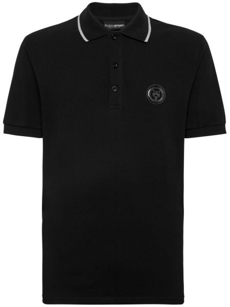 Poloshirt aus baumwoll mit print Plein Sport schwarz