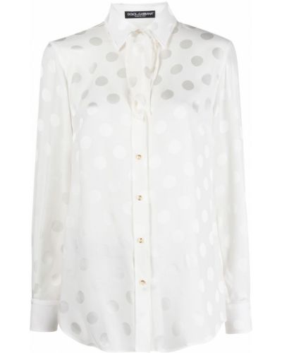 Blusa con lunares Dolce & Gabbana blanco