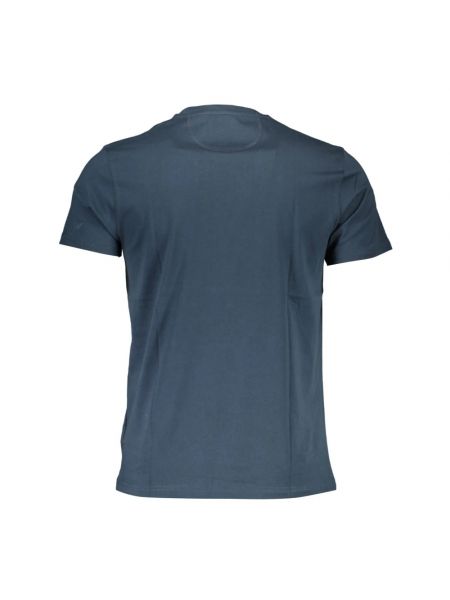 Camiseta de algodón con estampado La Martina azul
