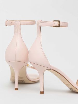 Sandale din piele Elisabetta Franchi roz
