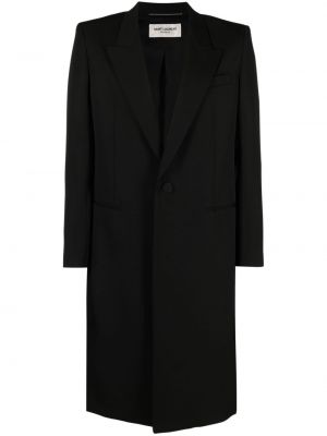 Vilnonis paltas Saint Laurent juoda