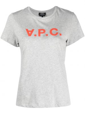 T-shirt con stampa A.p.c. grigio