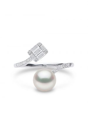 Yoko London 18kt white gold Starlight pearl and diamond ring - Argento