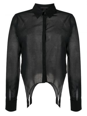 Czarna koszula z siateczką Kiki De Montparnasse