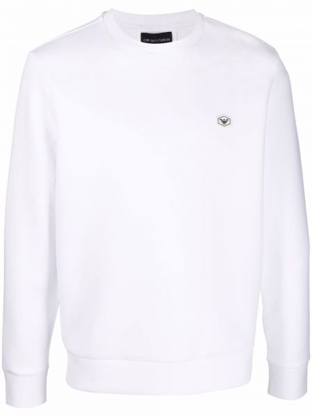 Bluza z okrągłym dekoltem Emporio Armani biała