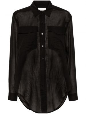 Bombažna srajca Marant Etoile črna