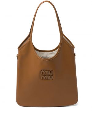 Nákupná taška Miu Miu hnedá