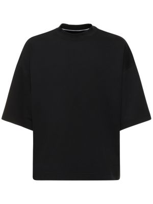 Camiseta de tejido fleece oversized Nike negro