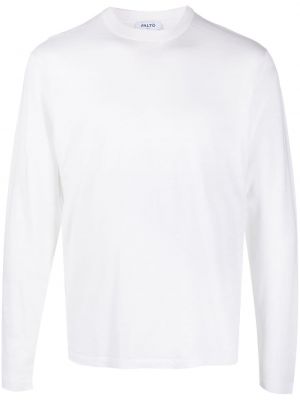 Lniany sweter bawełniany Palto biały